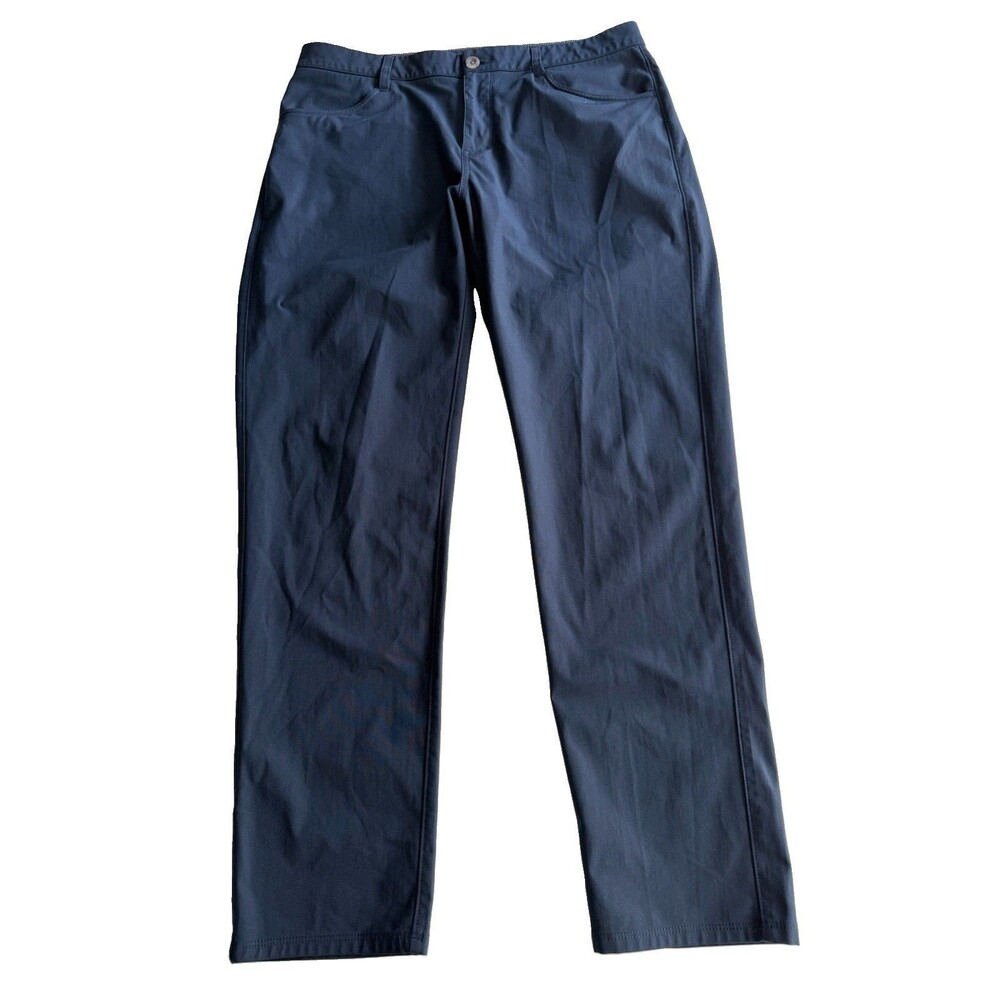 Vuori Meta Athletic Pant Travel Performance Chino Navy Blue Men's 34x30 READ!